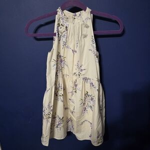 Zara Girl Dress Floral Natural Print Size 7 New Eastern  Spring Party